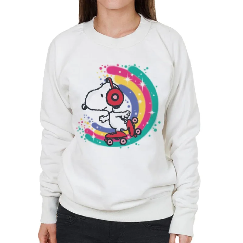 Sale Event lightweight fitness hoodiePeanuts Snoopy Roller Skating Rainbow Women's Sweatshirt Sale Event lightweight fitness hoodiePeanuts Snoopy Roller Skating Rainbow Women's Sweatshirt
