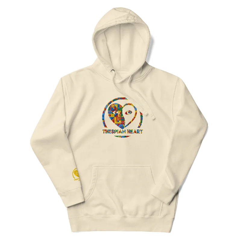 Flash Sale functional sports hoodieThespian Heart Logo - Colorful Embroidered Premium Unisex Hoodie Flash Sale functional sports hoodieThespian Heart Logo - Colorful Embroidered Premium Unisex Hoodie