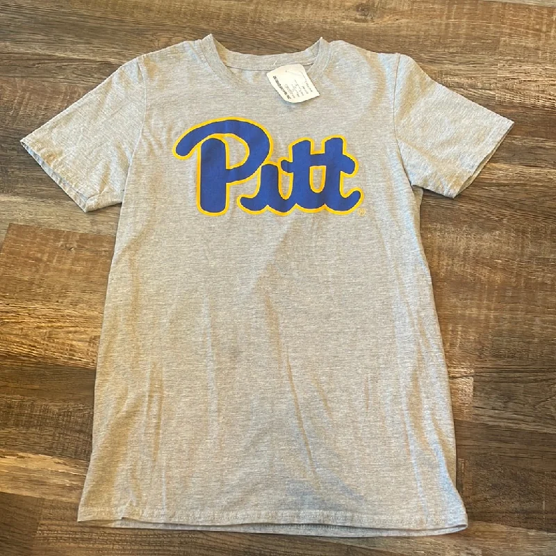 Special Savings lightweight workout sweatshirtCyan Soft Womens grey short sleeve T-shirt blue & yellow “Pitt” size S Special Savings lightweight workout sweatshirtCyan Soft Womens grey short sleeve T-shirt blue & yellow “Pitt” size S