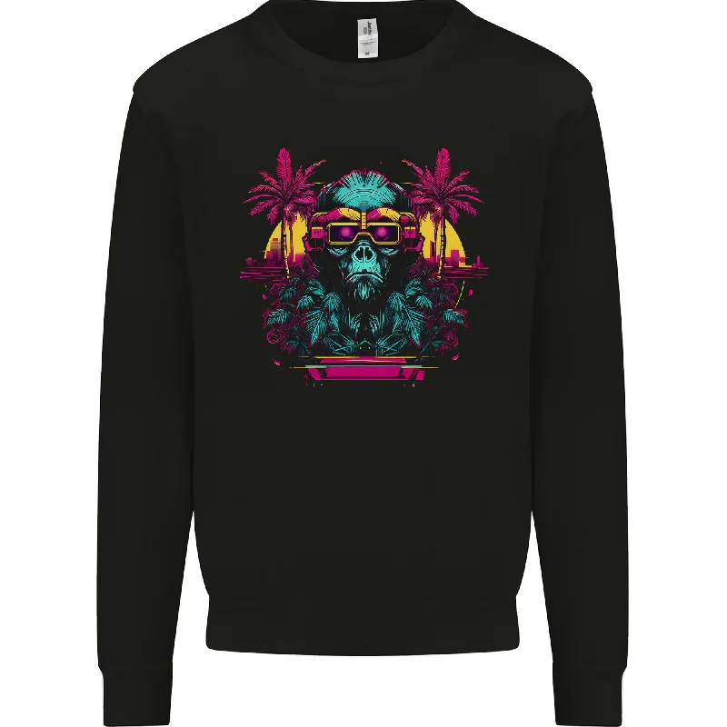 Limited Time Discount trendy sports sweatshirtA Cyberpunk Monkey Mens Sweatshirt Jumper Limited Time Discount trendy sports sweatshirtA Cyberpunk Monkey Mens Sweatshirt Jumper