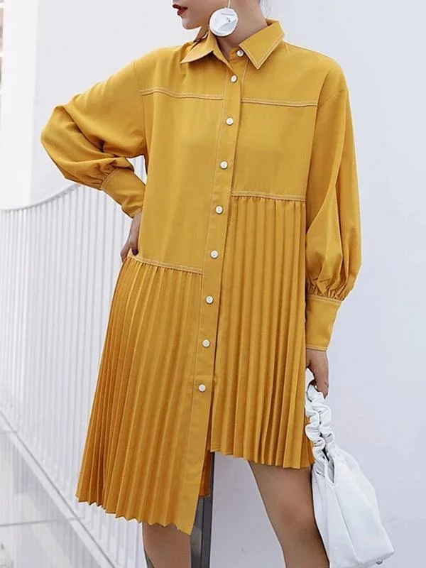 Instant Discount flowy evening dressWomen lapel asymmetric Cotton clothes Outfits yellow Dresses Instant Discount flowy evening dressWomen lapel asymmetric Cotton clothes Outfits yellow Dresses