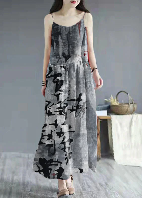 Reduced Prices casual day dressFrench Black Geometry print cotton clothes Spaghetti Strap Dresses summer Dresses Reduced Prices casual day dressFrench Black Geometry print cotton clothes Spaghetti Strap Dresses summer Dresses