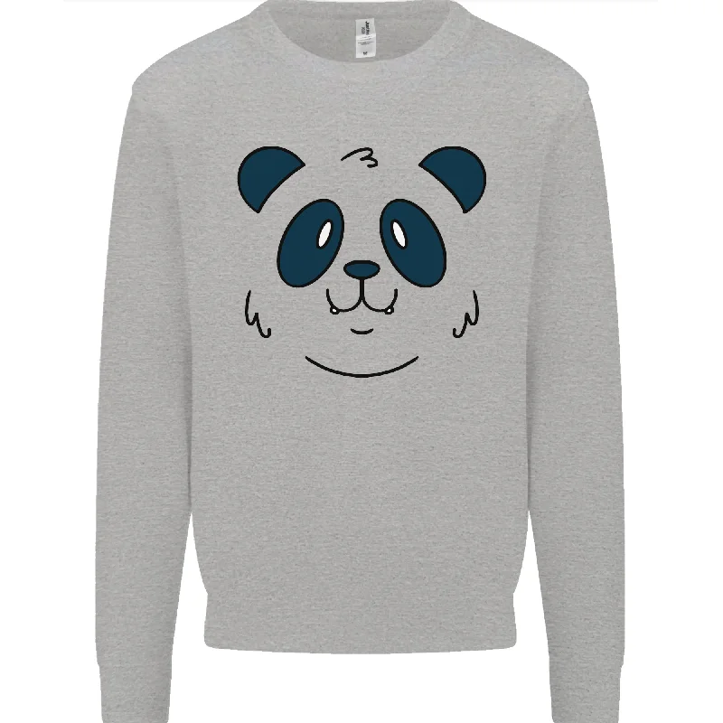 Stock Up and Save fashionable workout wearA Cute Panda Bear Face Mens Sweatshirt Jumper Stock Up and Save fashionable workout wearA Cute Panda Bear Face Mens Sweatshirt Jumper