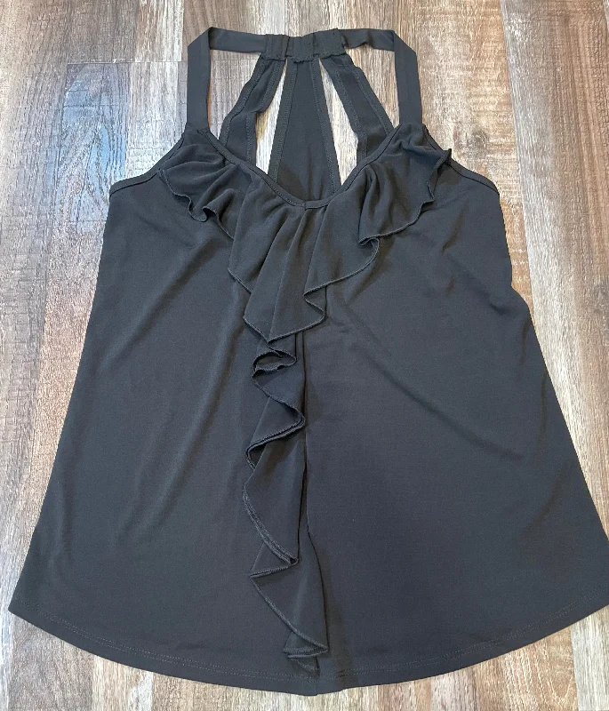 Final Clearance high-quality athletic sweatshirtMaurice’s Black Tank Top w/Ruffles Womens size Small