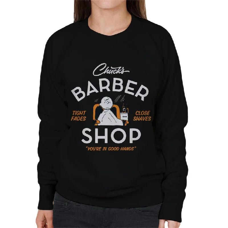 Limited Time Discount streetwear gym sweatshirtPeanuts Charlie Brown Chucks Barber Shop Women's Sweatshirt Limited Time Discount streetwear gym sweatshirtPeanuts Charlie Brown Chucks Barber Shop Women's Sweatshirt
