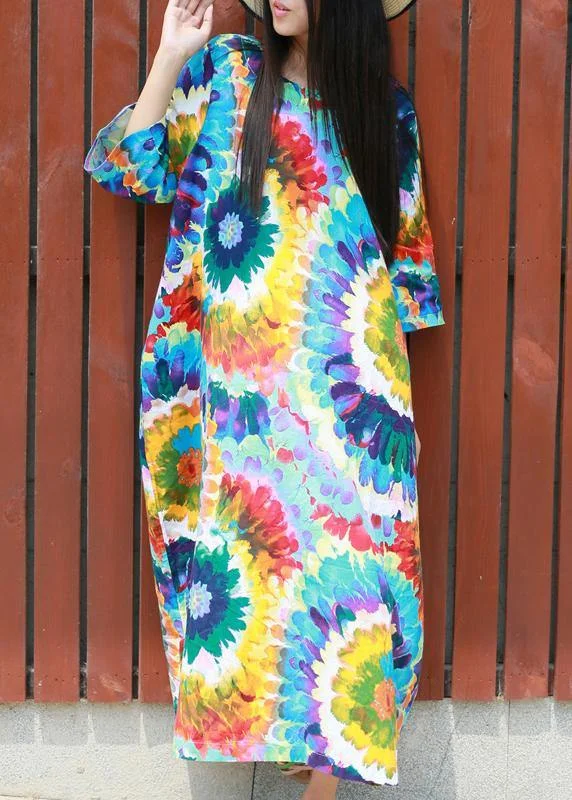 Early Bird Discount romantic dressPlus Size Tie Dye Summer Maxi Dresses