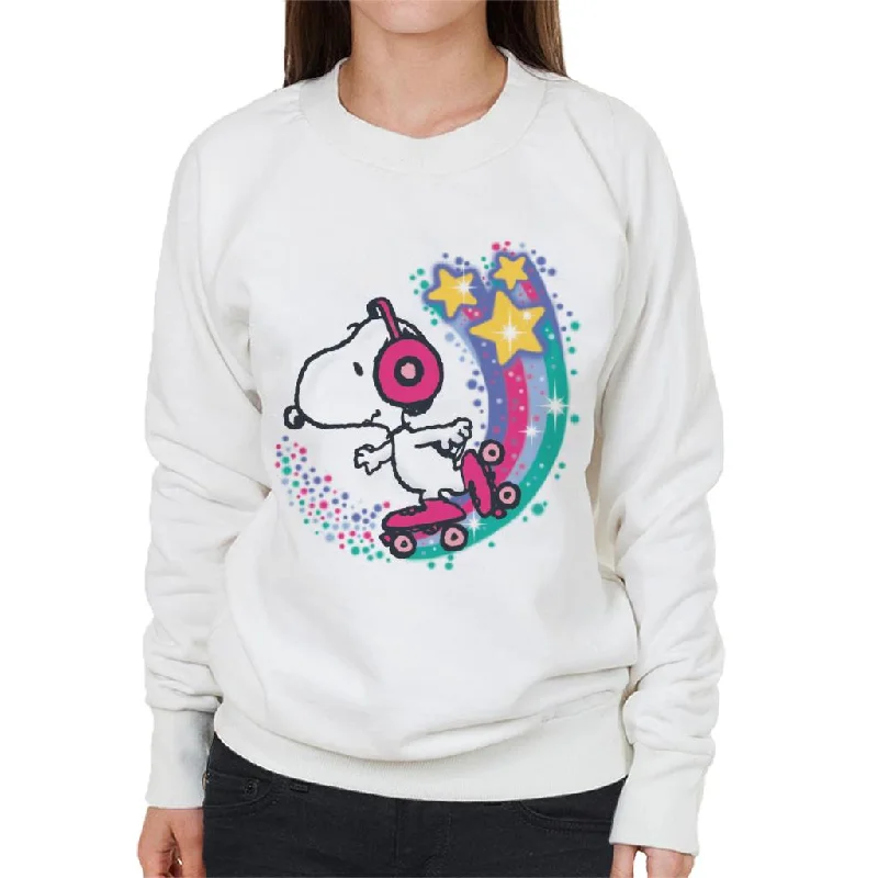 Online Only casual workout hoodiePeanuts Snoopy Roller Skating Star Powered Rainbow Women's Sweatshirt Online Only casual workout hoodiePeanuts Snoopy Roller Skating Star Powered Rainbow Women's Sweatshirt