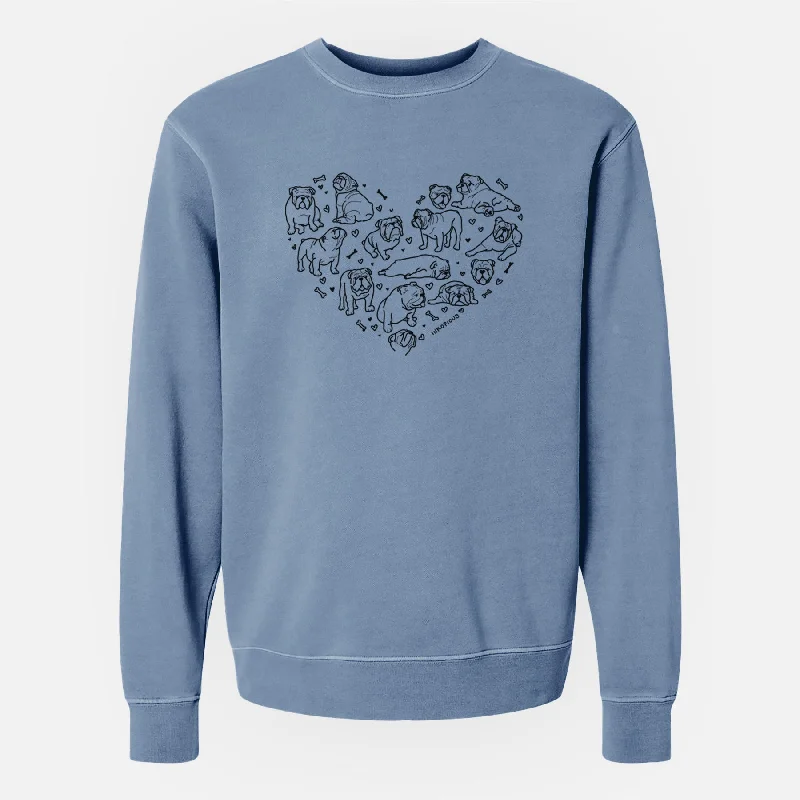 Instant Savings high-performance athletic hoodieHeart Full of English Bulldogs - Unisex Pigment Dyed Crew Sweatshirt Instant Savings high-performance athletic hoodieHeart Full of English Bulldogs - Unisex Pigment Dyed Crew Sweatshirt