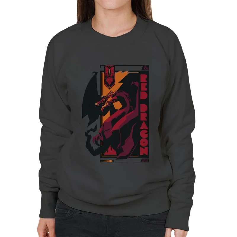 Best Bargains pullover workout hoodieDungeons & Dragons Red Dragon Badge Women's Sweatshirt Best Bargains pullover workout hoodieDungeons & Dragons Red Dragon Badge Women's Sweatshirt