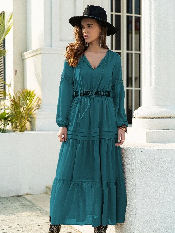 Discount Deals high-waisted dressCLAIRE Maxi Dress - Teal