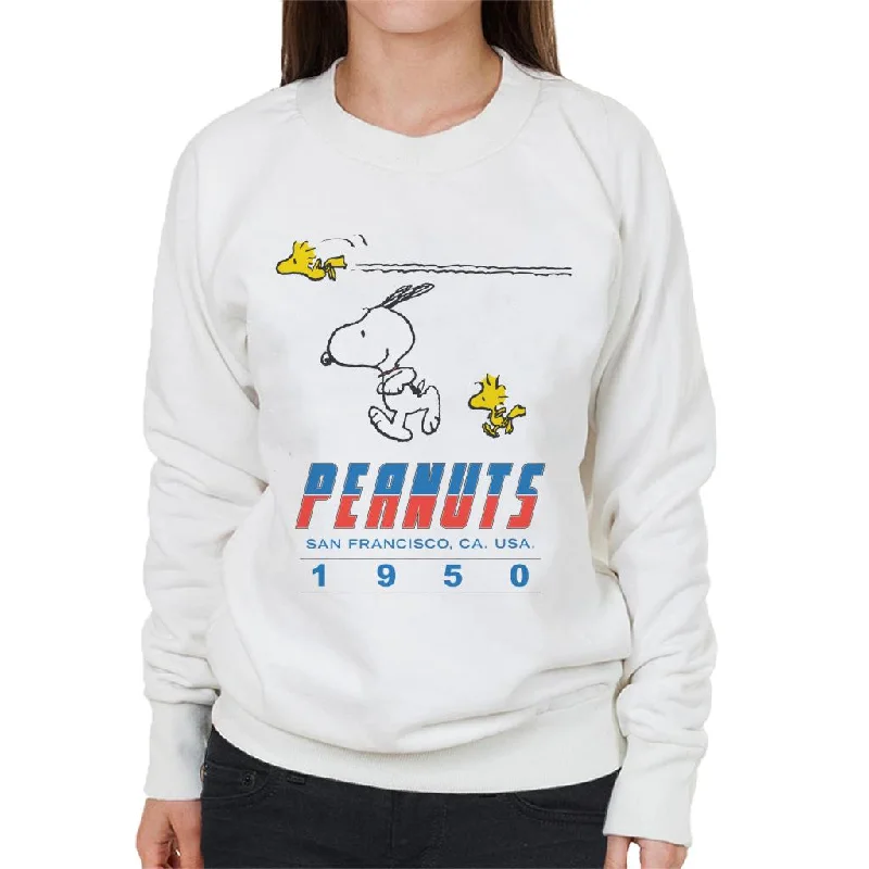 Bonus Savings lightweight workout sweatshirtPeanuts Snoopy Woodstock 1950s San Francisco Women's Sweatshirt Bonus Savings lightweight workout sweatshirtPeanuts Snoopy Woodstock 1950s San Francisco Women's Sweatshirt