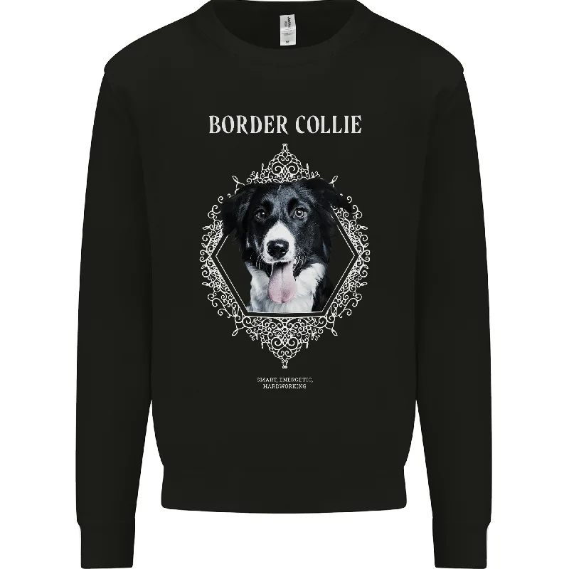Holiday Sale sleek workout sweatshirtA Decorative Border Collie Mens Sweatshirt Jumper
