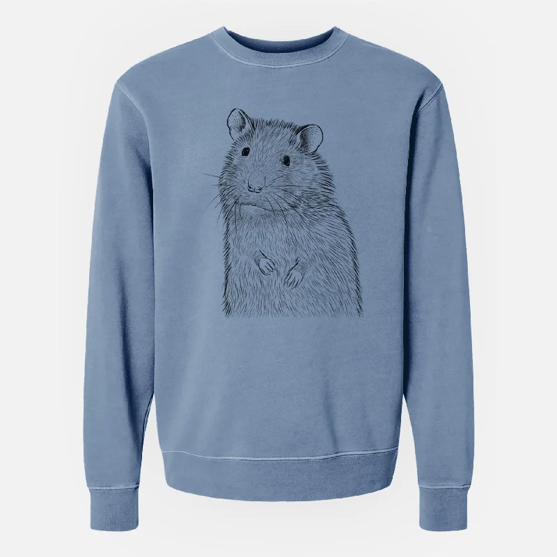 Mega Sale soft gym hoodieBare Rizzo the Rat - Unisex Pigment Dyed Crew Sweatshirt