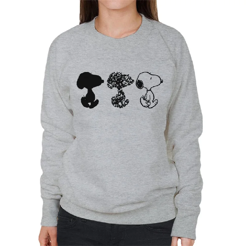 Discount Mania functional sports hoodiePeanuts Snoopy Black And White Trio Women's Sweatshirt Discount Mania functional sports hoodiePeanuts Snoopy Black And White Trio Women's Sweatshirt