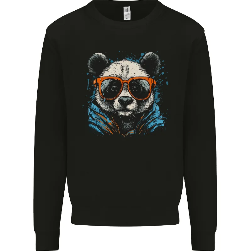 Early Bird Discount gym ready hoodieA Cool Panda Wearing Glasses Mens Sweatshirt Jumper Early Bird Discount gym ready hoodieA Cool Panda Wearing Glasses Mens Sweatshirt Jumper