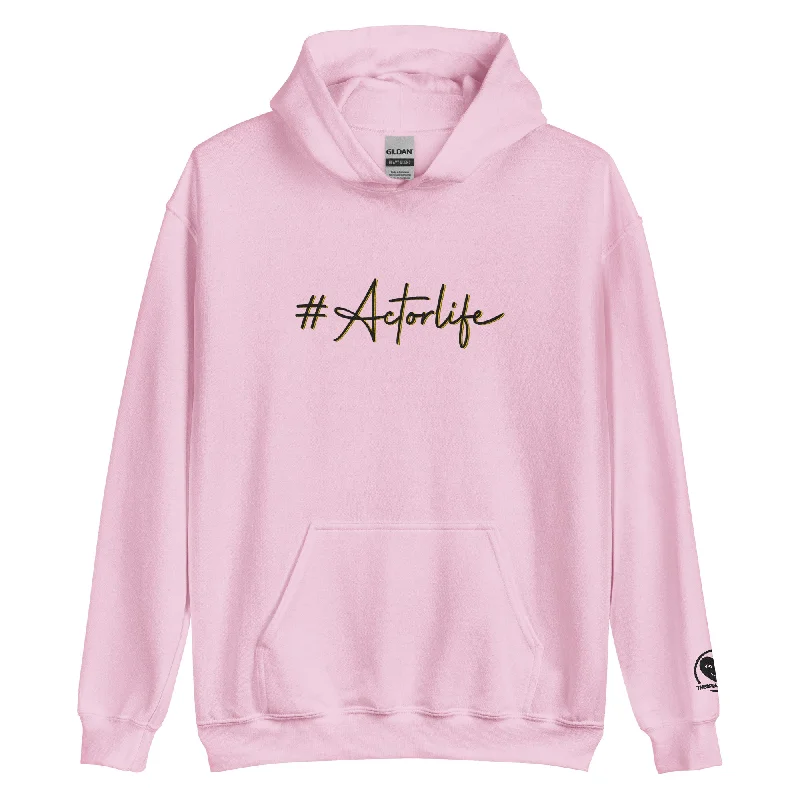 Stock Clearance high-performance athletic hoodie#Actorlife Cursive - Embroidered Staple Unisex Hoodie Stock Clearance high-performance athletic hoodie#Actorlife Cursive - Embroidered Staple Unisex Hoodie