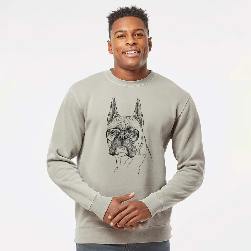 Savings Galore classic gym sweatshirtAviator Ezra the Boxer - Unisex Pigment Dyed Crew Sweatshirt Savings Galore classic gym sweatshirtAviator Ezra the Boxer - Unisex Pigment Dyed Crew Sweatshirt