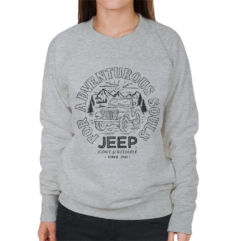 Savings Bonanza fitted workout sweatshirtJeep For Adventurous Souls Women's Sweatshirt Savings Bonanza fitted workout sweatshirtJeep For Adventurous Souls Women's Sweatshirt