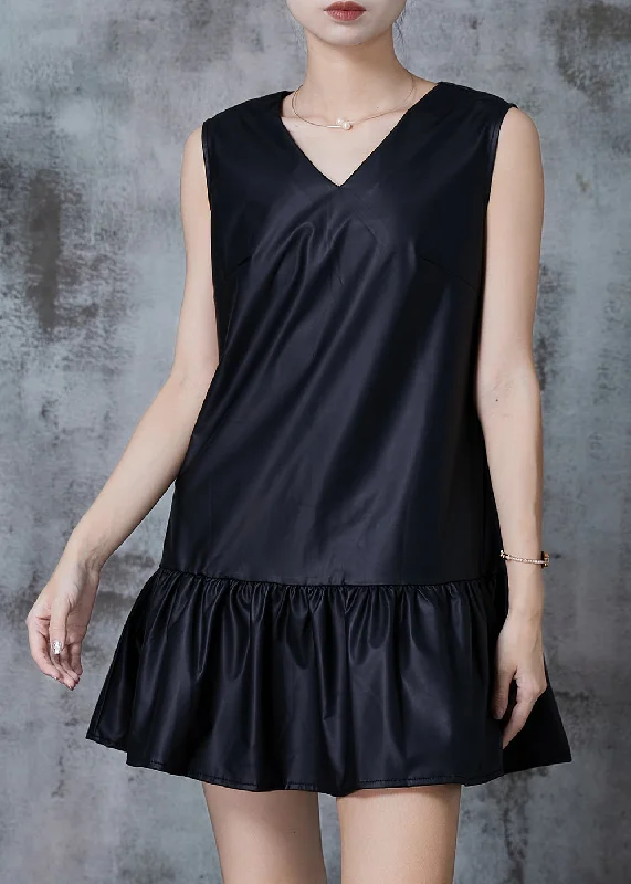 Take Advantage long-sleeve floral dressNatural Black V Neck Patchwork Day Dress Summer