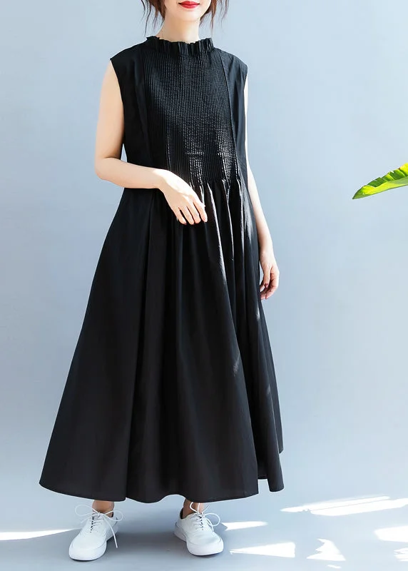 Price Drop long-sleeve floral dressBoutique Black Ruffled wrinkled Cotton Dresses Sleeveless Price Drop long-sleeve floral dressBoutique Black Ruffled wrinkled Cotton Dresses Sleeveless