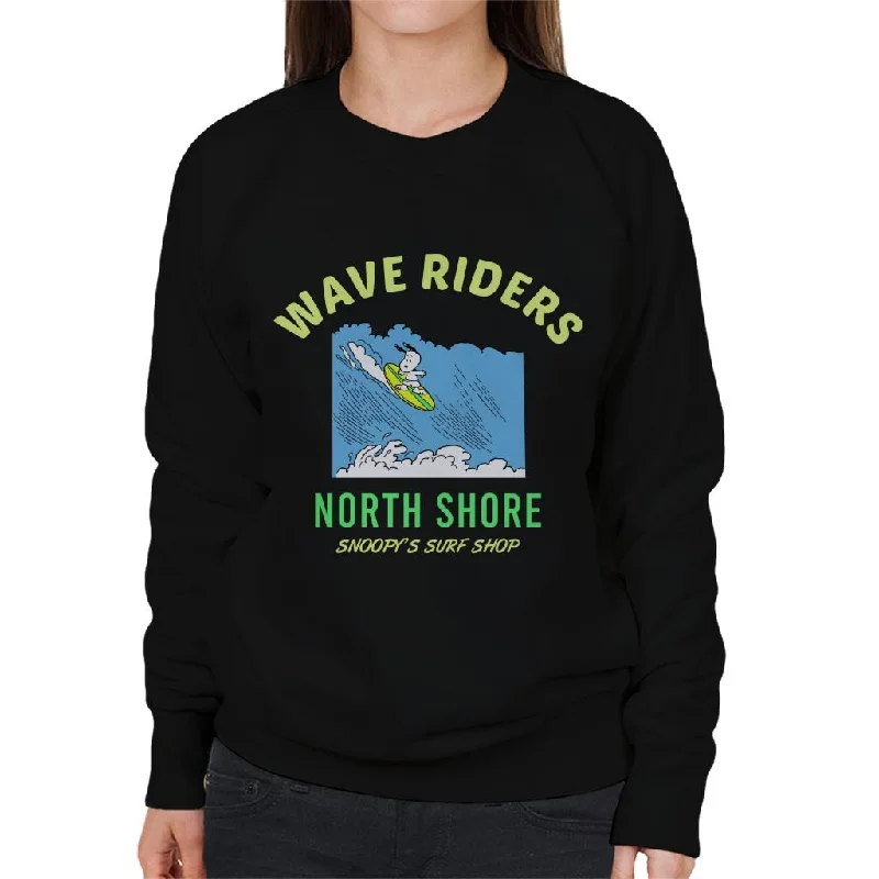 Amazing Deals long-sleeve athletic hoodiePeanuts Snoopy Wave Riders North Shore Women's Sweatshirt Amazing Deals long-sleeve athletic hoodiePeanuts Snoopy Wave Riders North Shore Women's Sweatshirt