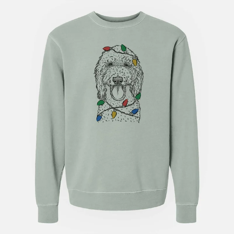 Don’t Miss Out stylish performance hoodieChristmas Lights Pavlov the Goldendoodle - Unisex Pigment Dyed Crew Sweatshirt Don’t Miss Out stylish performance hoodieChristmas Lights Pavlov the Goldendoodle - Unisex Pigment Dyed Crew Sweatshirt
