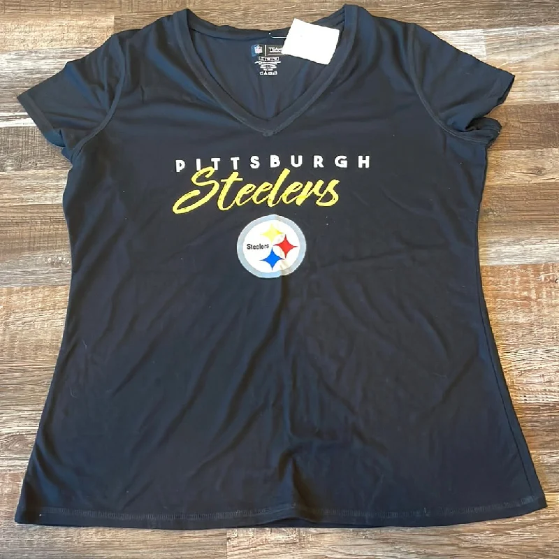 Discount Extravaganza activewear hoodieNFL Pittsburg Steelers Women’s Black Short Sleeve Shirt size XLarge Discount Extravaganza activewear hoodieNFL Pittsburg Steelers Women’s Black Short Sleeve Shirt size XLarge