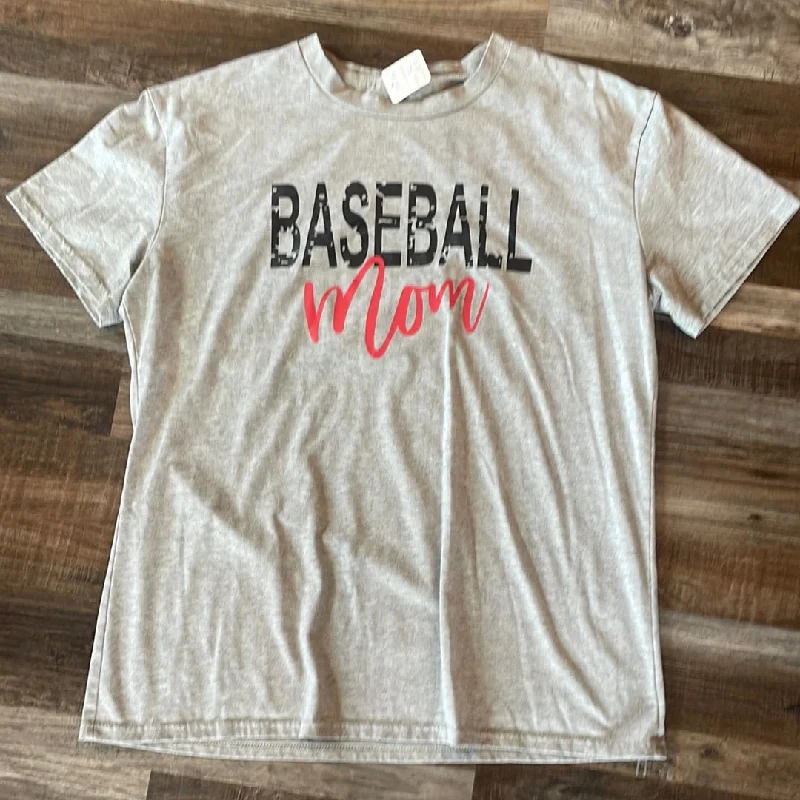 Limited Availability minimaBaseball Mom Grey Short Sleeve Shirt Women’s size Large