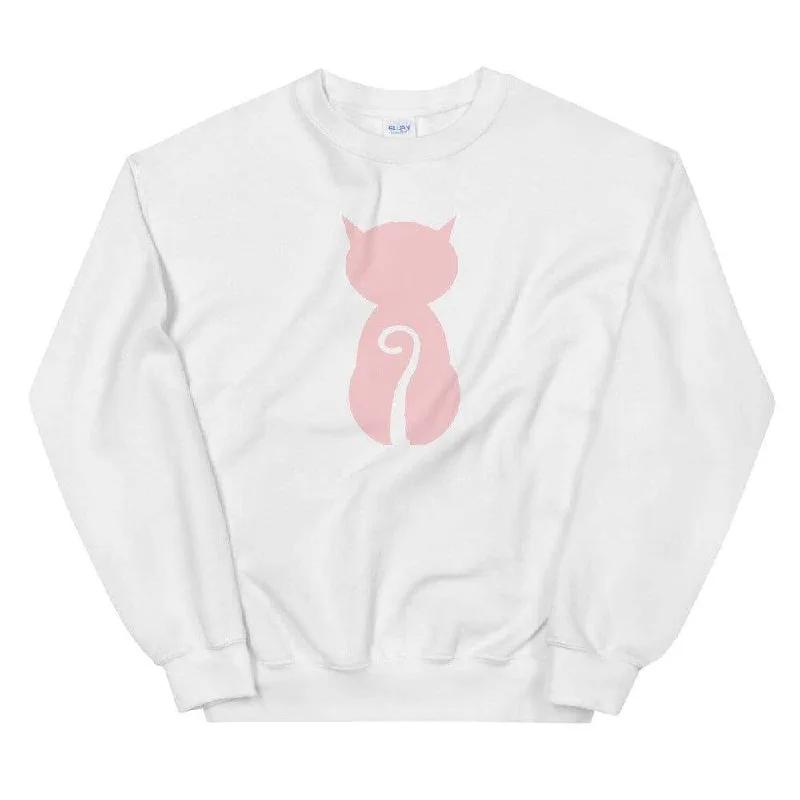 Year-End Sale lightweight workout sweatshirtPink Cat and it's Tail Unisex Sweatshirt