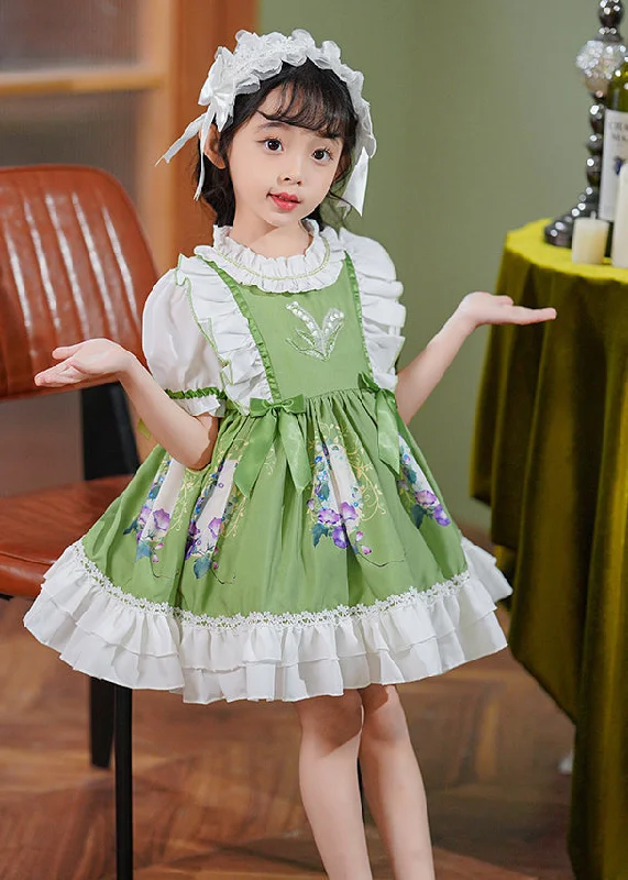 Limited Availability classic fit-and-flare dressArt Green Ruffled Patchwork Bow Cotton Baby Girls Maxi Dresses Summer Limited Availability classic fit-and-flare dressArt Green Ruffled Patchwork Bow Cotton Baby Girls Maxi Dresses Summer