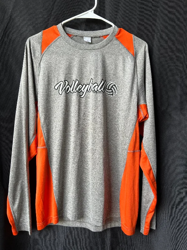 Unmissable Offer stylish sports hoodieSport TEK grey & orange long sleeve “volleyball” adult size Small Unmissable Offer stylish sports hoodieSport TEK grey & orange long sleeve “volleyball” adult size Small