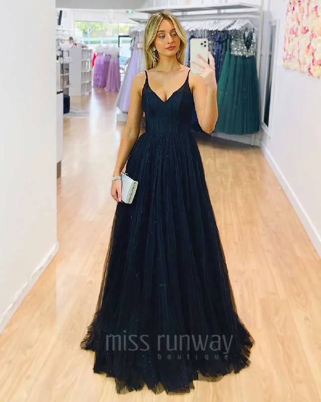 Overstock summer floral dressMasha Tulle Glitter Gown - Black