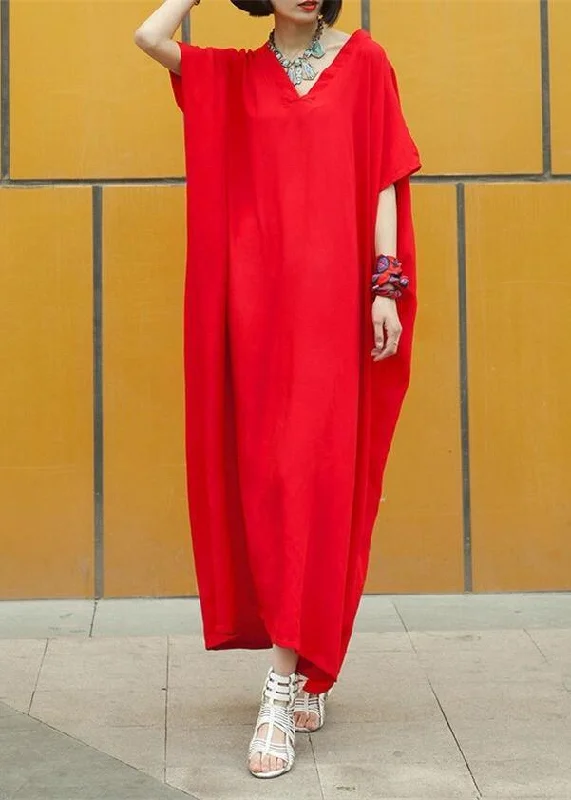 Doorbuster Deal cocktail party dressRed Caftans Summer Dress