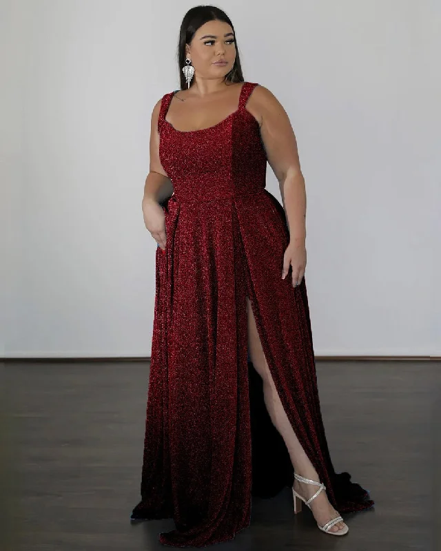 Price Rollback satin midi dressHayley Metallic Jersey Gown - Flame