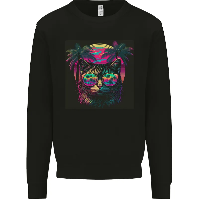 Special Savings luxe gym hoodieA Cool Retro Cat Mens Sweatshirt Jumper