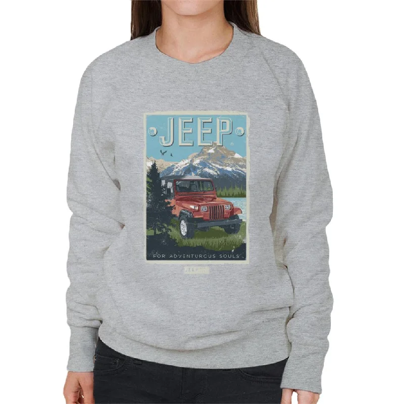 Mega Deal fashionable fitness sweatshirtJeep Mountain For Adventurous Souls Women's Sweatshirt Mega Deal fashionable fitness sweatshirtJeep Mountain For Adventurous Souls Women's Sweatshirt