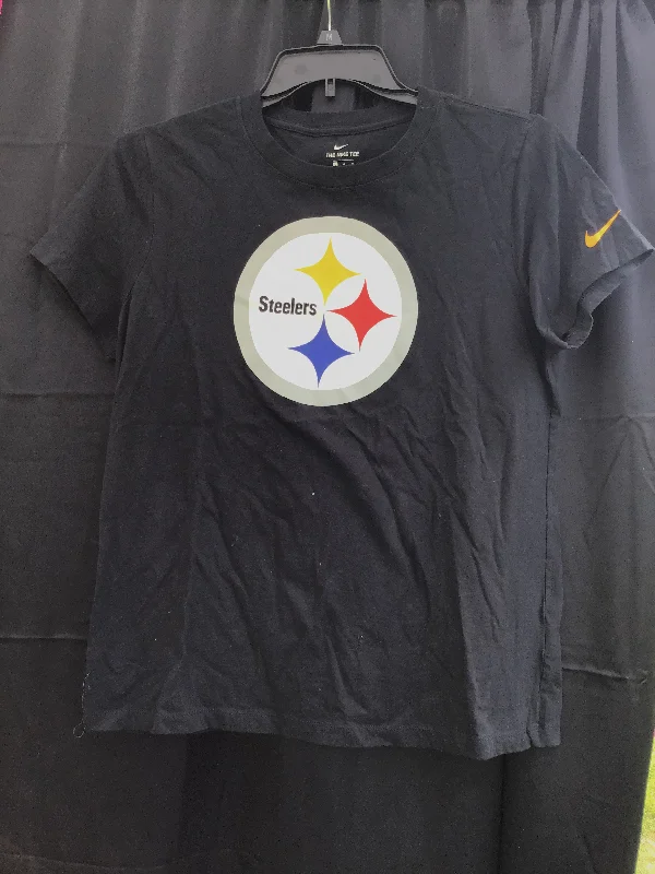 Seasonal Clearance sporty casual hoodieNike Pittsburg Steelers Womens black short sleeve shirt size Large Seasonal Clearance sporty casual hoodieNike Pittsburg Steelers Womens black short sleeve shirt size Large