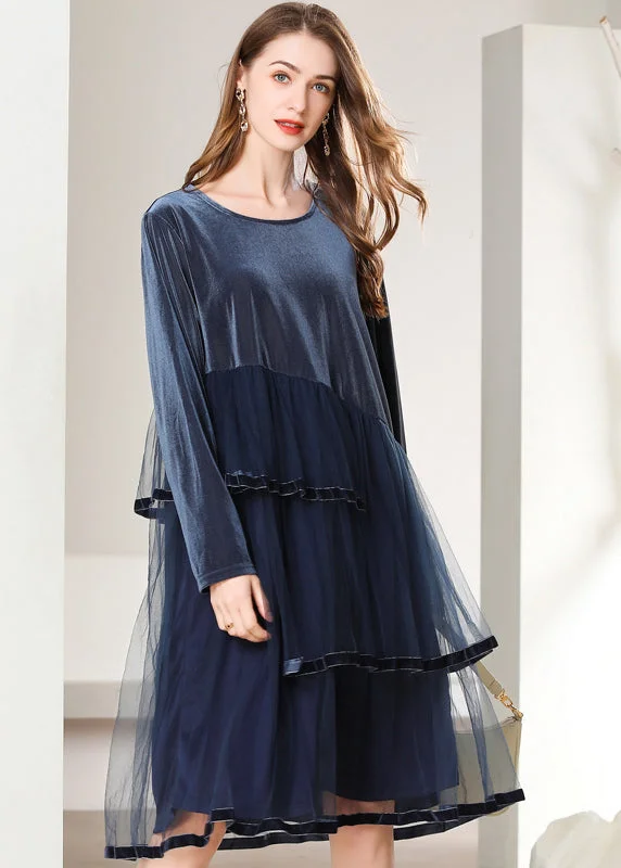 Blowout Sale fitted cocktail dressFrench Navy Asymmetrical Tulle Patchwork Silk Velour Dresses Spring Blowout Sale fitted cocktail dressFrench Navy Asymmetrical Tulle Patchwork Silk Velour Dresses Spring