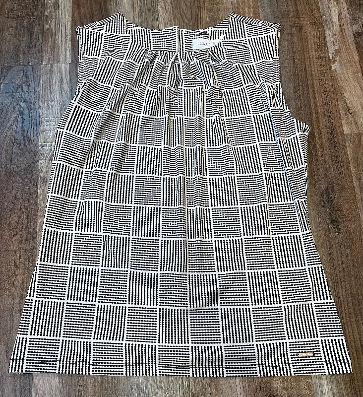 Exclusive Online Offer premium athletic sweatshirtCalvin Klein Womens Black & White Tank Top size small