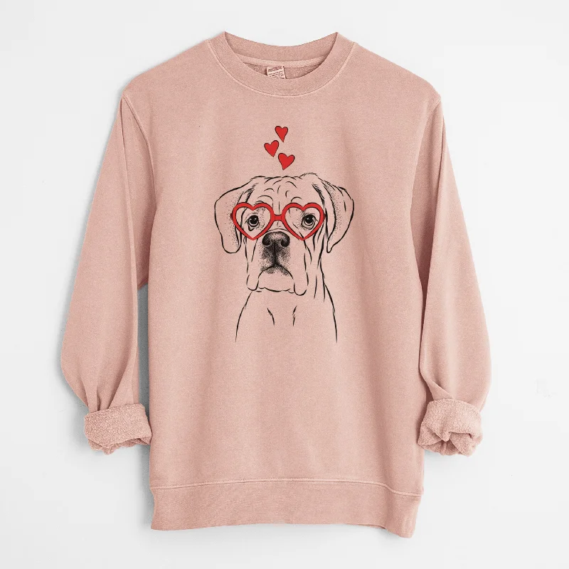 Markdowns relaxed fit sports hoodieValentine Nelly the Boxer - Unisex Pigment Dyed Crew Sweatshirt Markdowns relaxed fit sports hoodieValentine Nelly the Boxer - Unisex Pigment Dyed Crew Sweatshirt