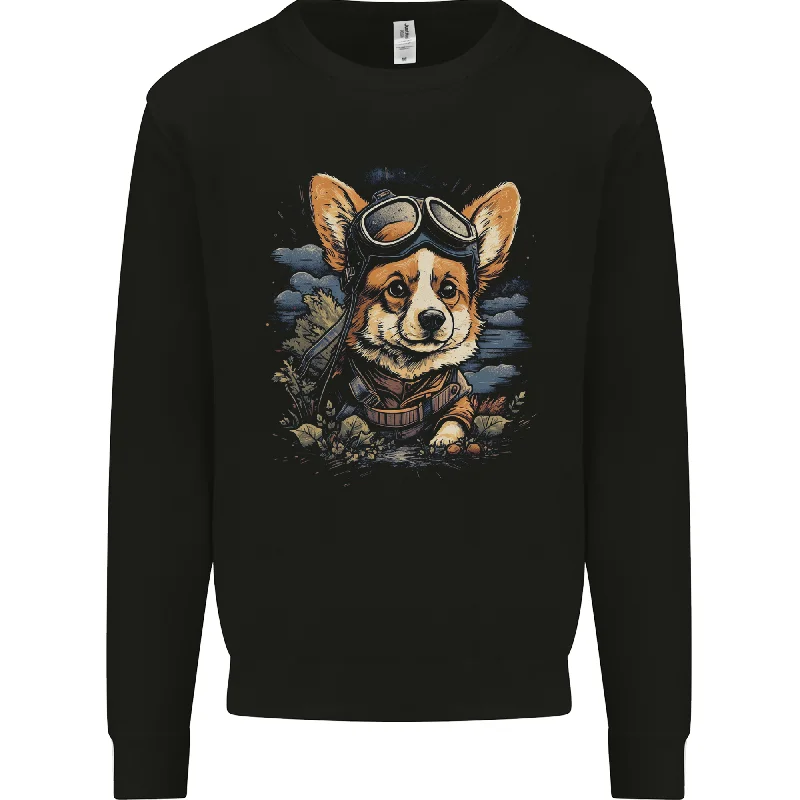 Super Sale stylish sports hoodieA Cute Corgi Mens Sweatshirt Jumper