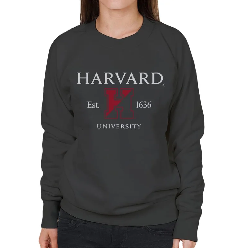 New Markdowns stylish performance hoodieHarvard University Est 1636 Two Tone Logo Women's Sweatshirt New Markdowns stylish performance hoodieHarvard University Est 1636 Two Tone Logo Women's Sweatshirt