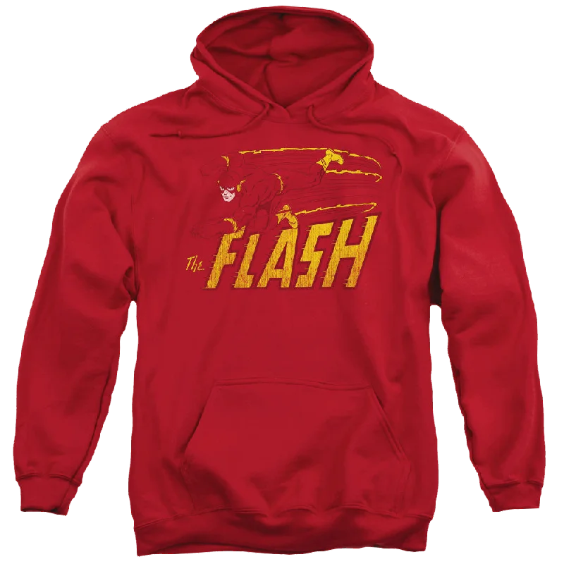 Deal Dash warm hooded jacketFlash, The Flash Speed Distressed - Pullover Hoodie