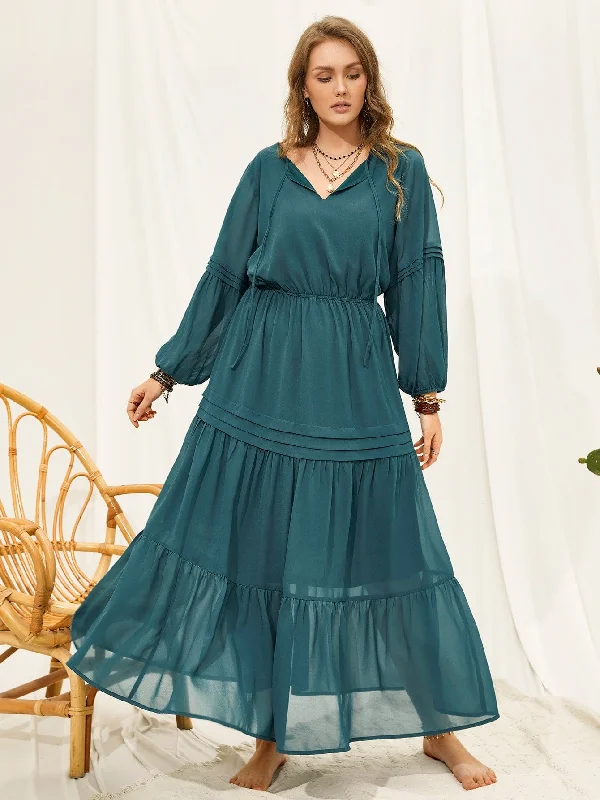 Must-Have Deals floral wrap dressPLUS SIZE Giselle Maxi Dress - Teal | LAST SIZES
