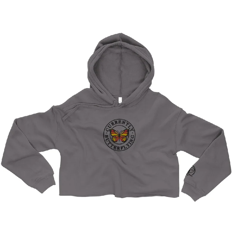 Buy More, Save More trendy gym wear hoodieCurrently Butterflying - Embroidered Crop Top Hoodie Buy More, Save More trendy gym wear hoodieCurrently Butterflying - Embroidered Crop Top Hoodie