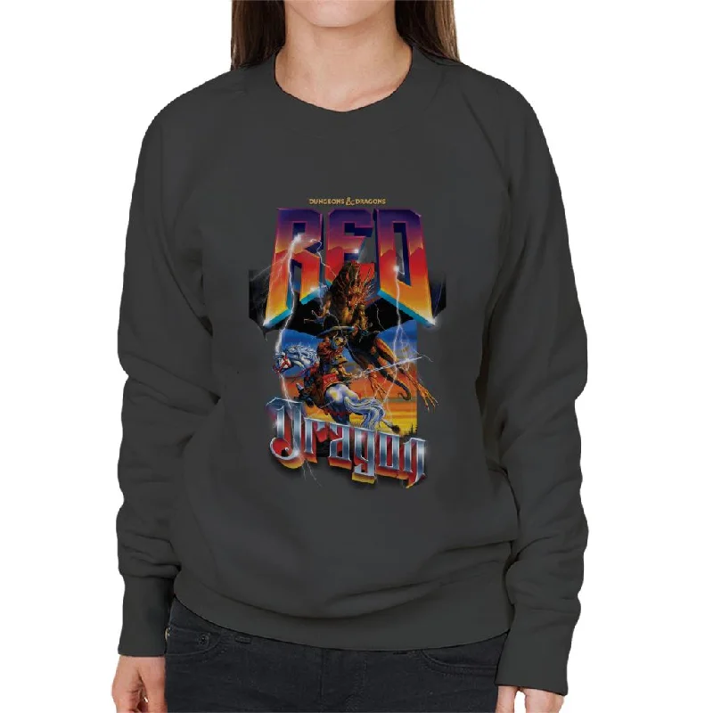 Don't Miss sporty casual hoodieDungeons & Dragons Red Dragon Battle Women's Sweatshirt Don't Miss sporty casual hoodieDungeons & Dragons Red Dragon Battle Women's Sweatshirt