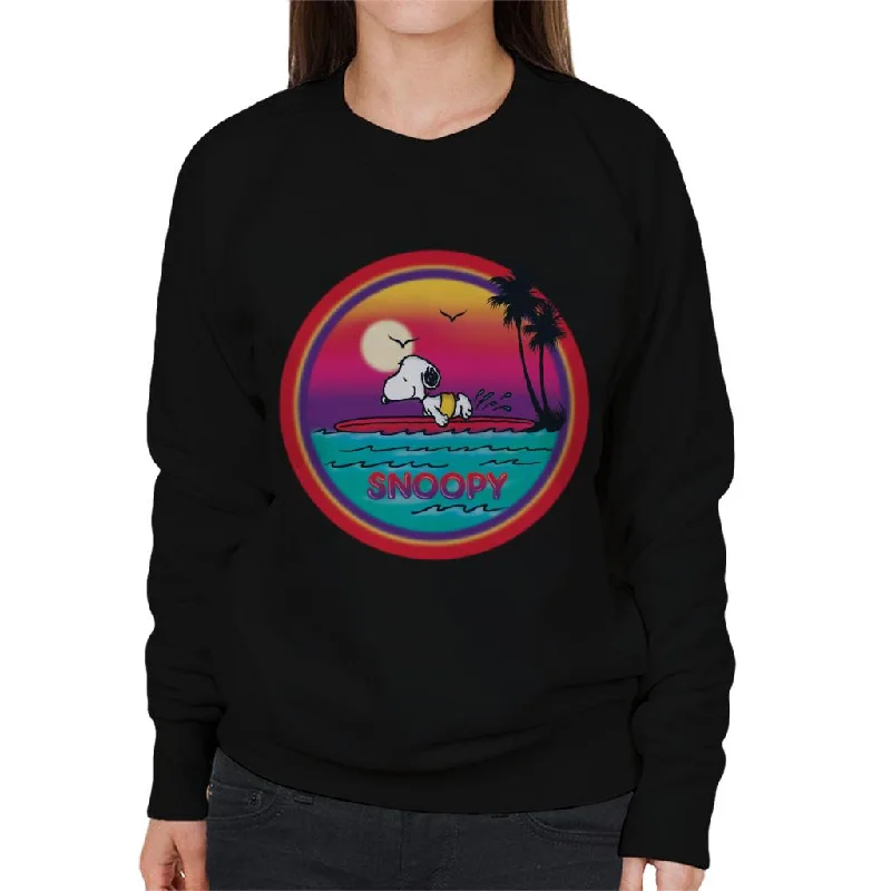 Today’s Deal fitted workout sweatshirtPeanuts Snoopy Surfing Sunset Women's Sweatshirt Today’s Deal fitted workout sweatshirtPeanuts Snoopy Surfing Sunset Women's Sweatshirt