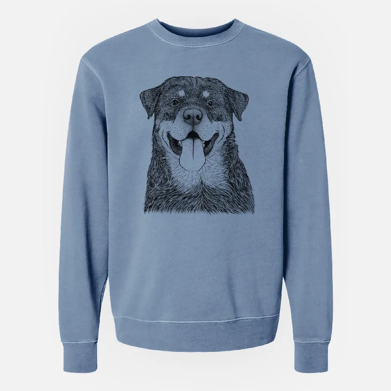 Exclusive Online Offer fitness lifestyle hoodieBare Romeo the Rottweiler - Unisex Pigment Dyed Crew Sweatshirt Exclusive Online Offer fitness lifestyle hoodieBare Romeo the Rottweiler - Unisex Pigment Dyed Crew Sweatshirt
