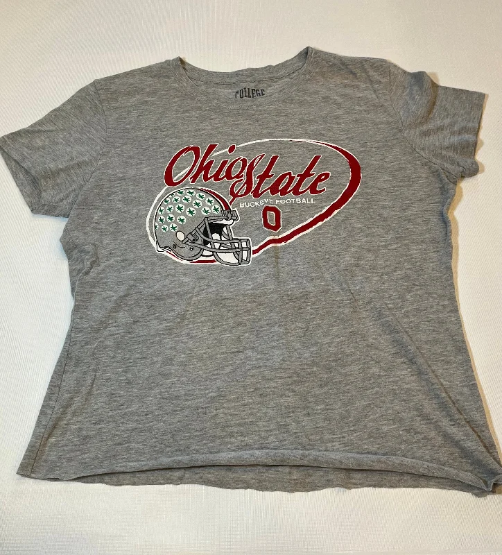 Take Advantage athletic style hoodieNCAA Ohio State Buckeyes Womens Gray Crop Top short Sleeve Shirt size XL Take Advantage athletic style hoodieNCAA Ohio State Buckeyes Womens Gray Crop Top short Sleeve Shirt size XL