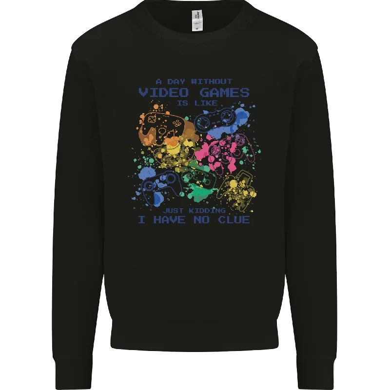Year-End Clearance trendy gym wear hoodieA Day Without Video Games Mens Sweatshirt Jumper Year-End Clearance trendy gym wear hoodieA Day Without Video Games Mens Sweatshirt Jumper